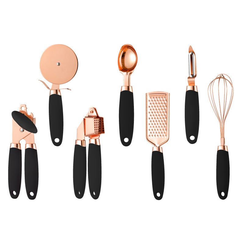 Kitchen Household Peeler Gadget Copper Plating Set Kitchen DealSniper.net black