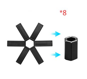 Foldable Pan Mat Sturdy Heat Resistant ABS Heat-insulated Anti-slip Deals DealSniper.net 8pcs Black