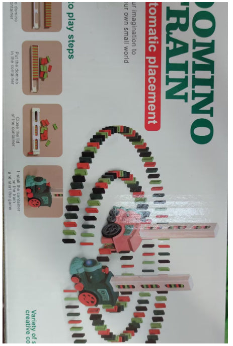 Domino Train Toys Baby Toys Car Puzzle Automatic Release Kids DealSniper.net Pink 120PCS