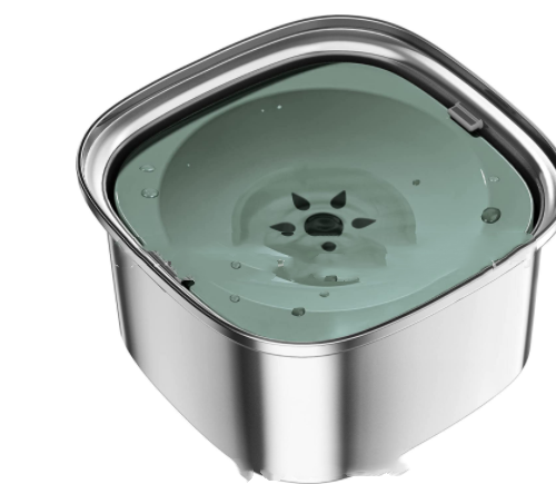 Pet Stainless Steel Water Bowl Large Capacity Floating Pets DealSniper.net Green