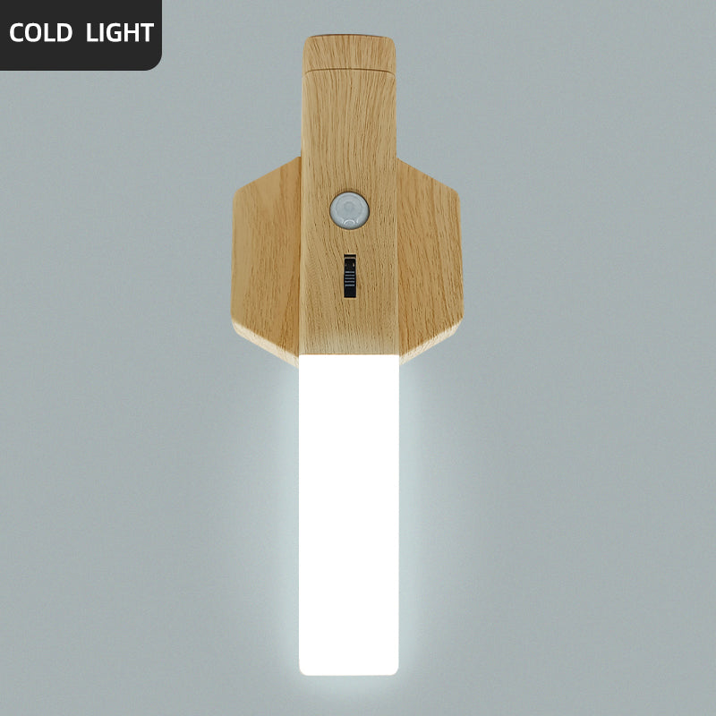 Smart Home Wooden Moving Body Induction Lamp Home DealSniper.net White Light