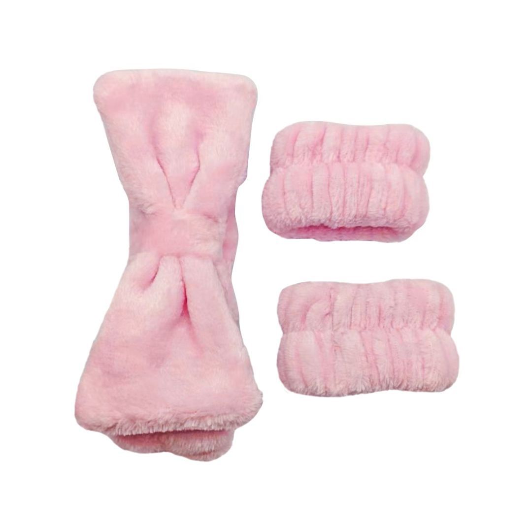 Hair Band Bracelet Three-piece Powder Beauty DealSniper.net