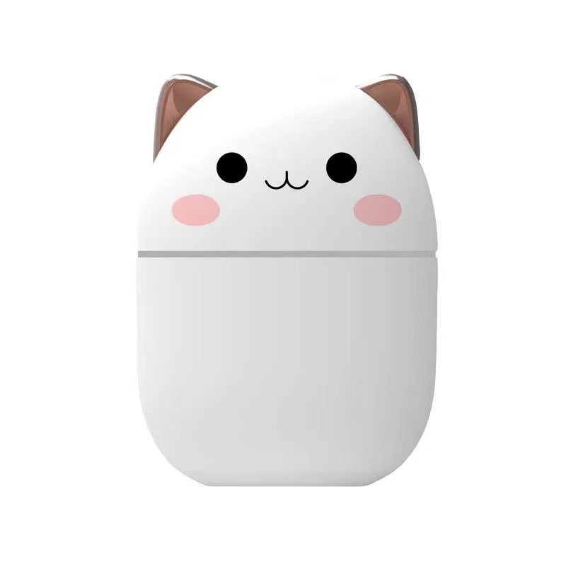 Mini Humidifier New Cute Pet Desktop Office Home Decor Gym From House A301 Ivory White Without filter element