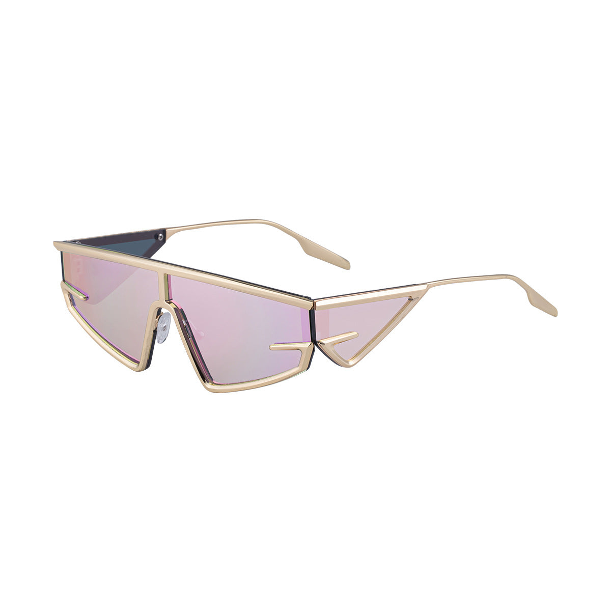 New European And American Fashion Cat-Eye Sunglasses Men Gym From House C9 bright gold light pink