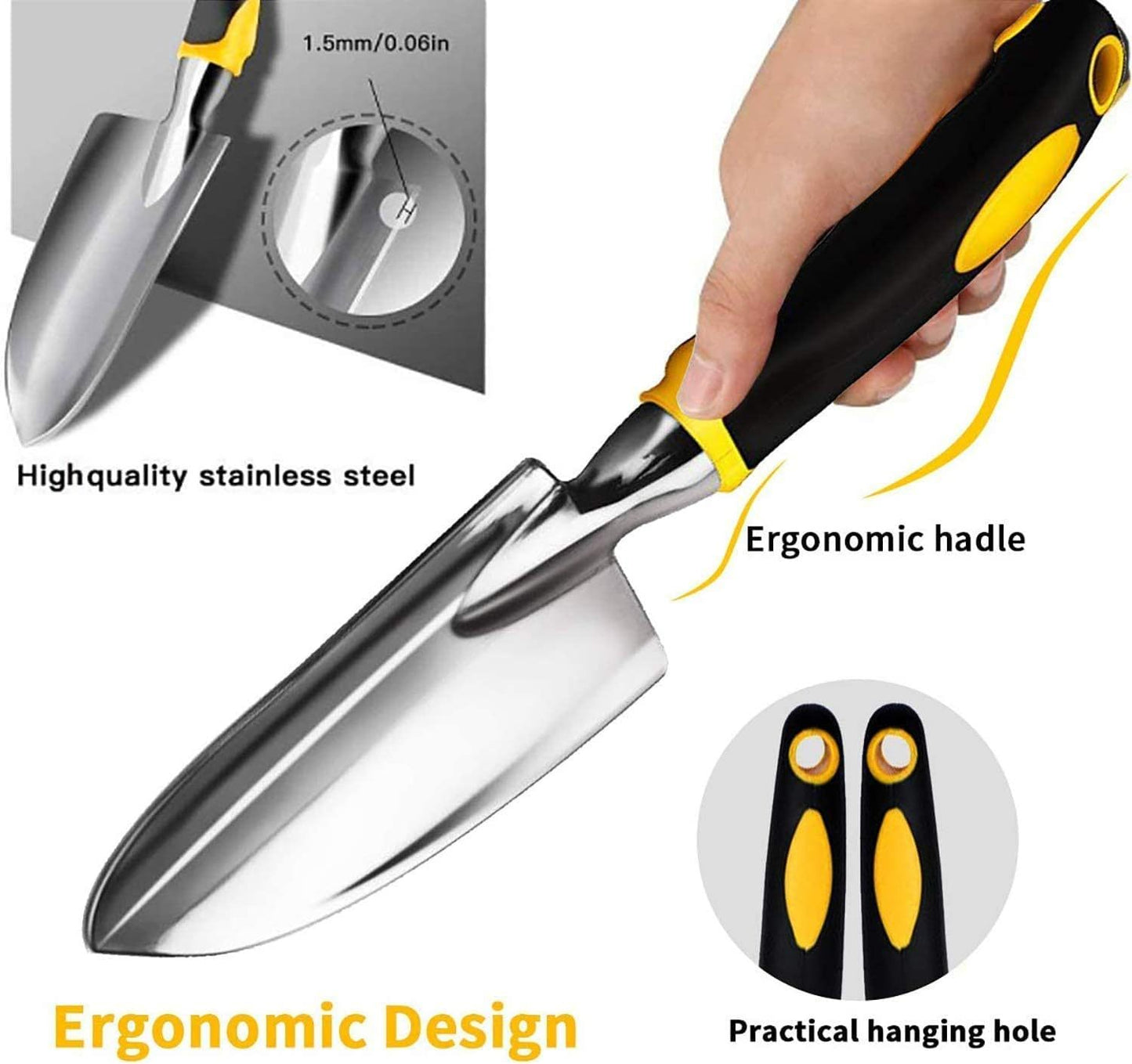 Gardening Hand Tools 3 Piece Set Heavy Duty Garden Trowel Garden DealSniper.net