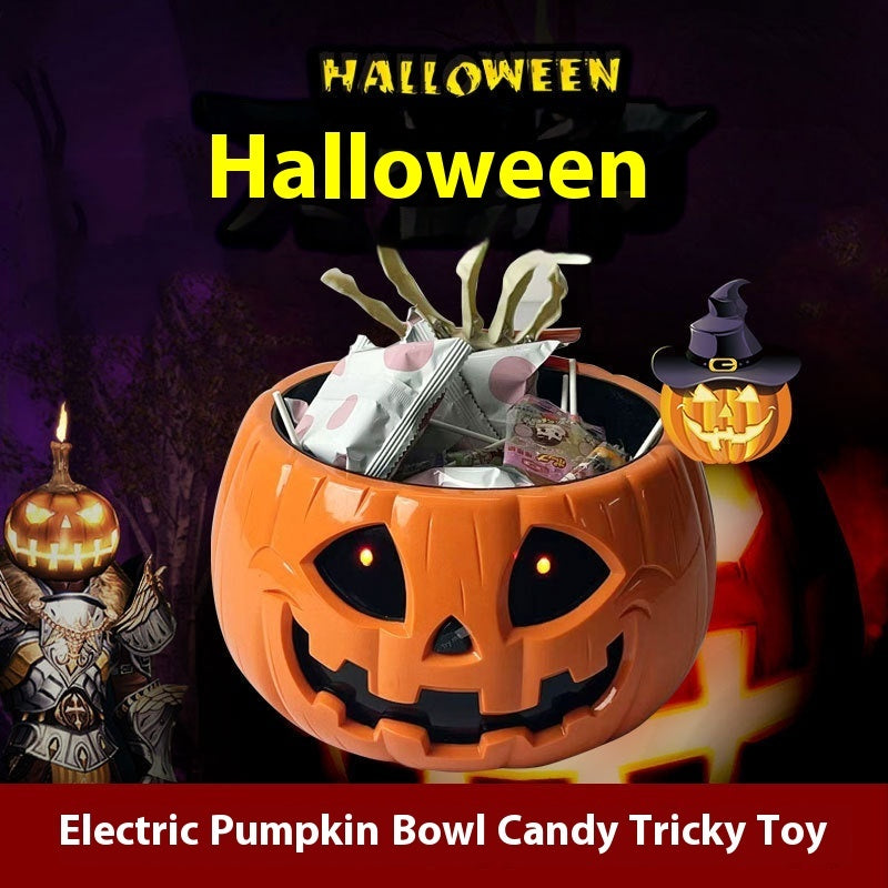 Children's Creative Electric Halloween Pumpkin Lamp Candy Bowl Holidays DealSniper.net