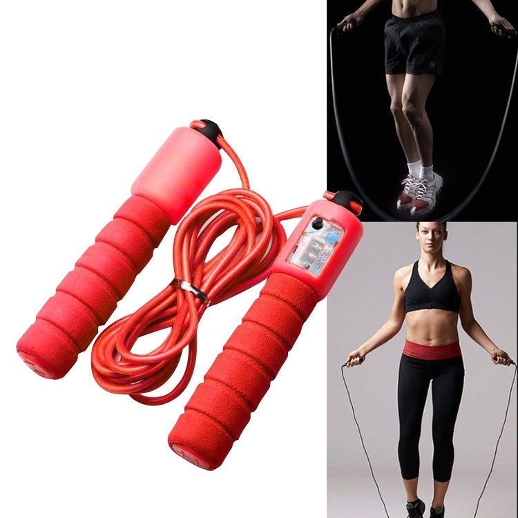 Skipping Rope With Counter Adjustable Length Counter Wear-resistant Sports Gym From House Red