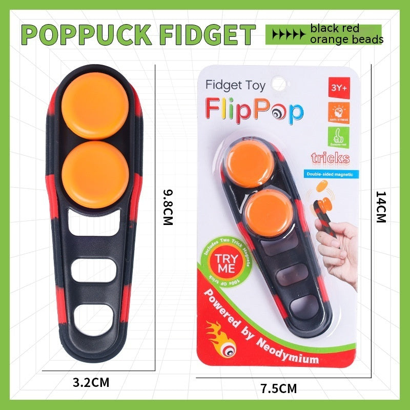 Fashion Magnet Decompression Artifact Toy Kids DealSniper.net Black Red Orange Beads