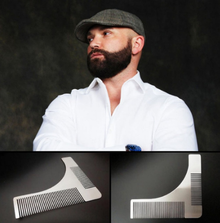 Beard Styling Template Grooming Tool Beard Brush Stainless Steel Beauty DealSniper.net