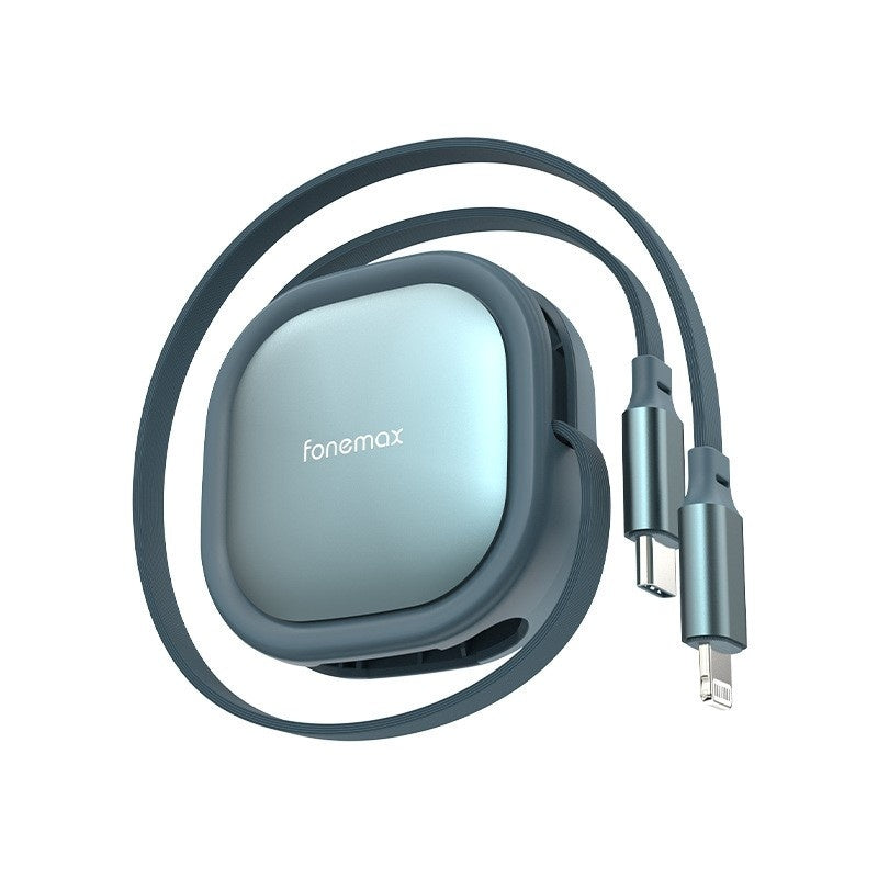 Telescopic Data Cable Mobile Phone PD Fast Charging Gadgets Gym From House Blue Gray