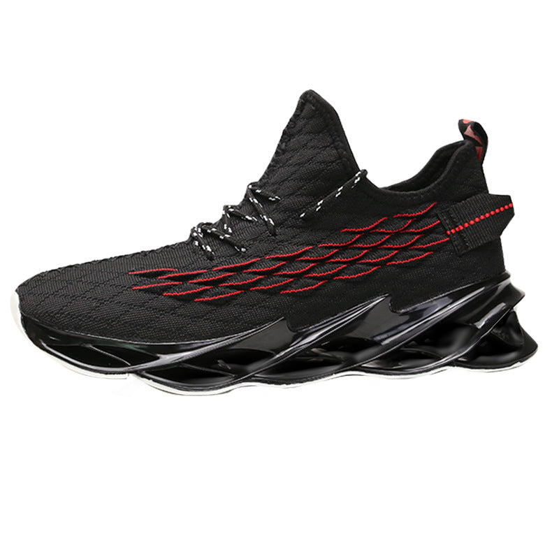 Low-Top Sports SGS Round Toe Textile Mesh Front Lace-Up Men DealSniper.net Black2 39