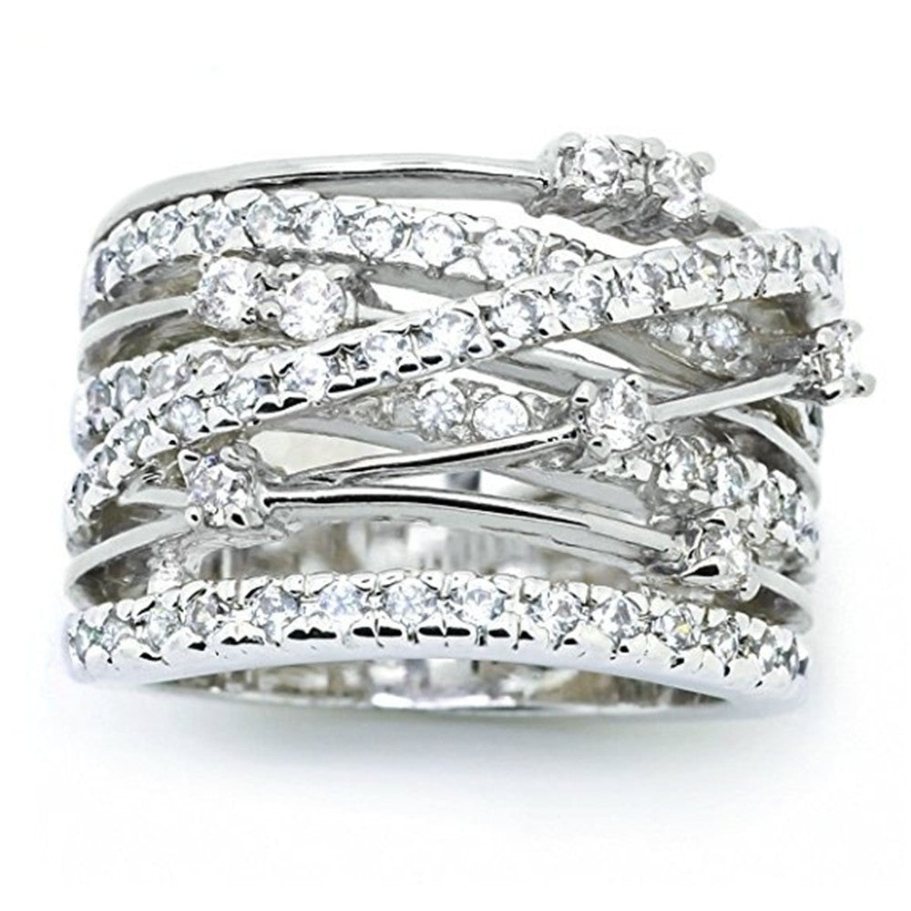 Cross color separation ring Jewelry DealSniper.net silvery Number 10