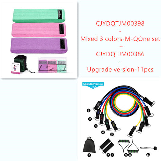 Resistance Band Elastic Hip Circle Fitness Squat Resistance Buttocks Circle Yoga Sports DealSniper.net Rally equipment Set 1
