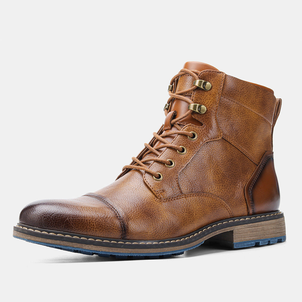 Mens Fashion High Top Vintage Martin Boots Men DealSniper.net