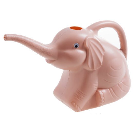 Baby elephant watering flowers Garden DealSniper.net Pink