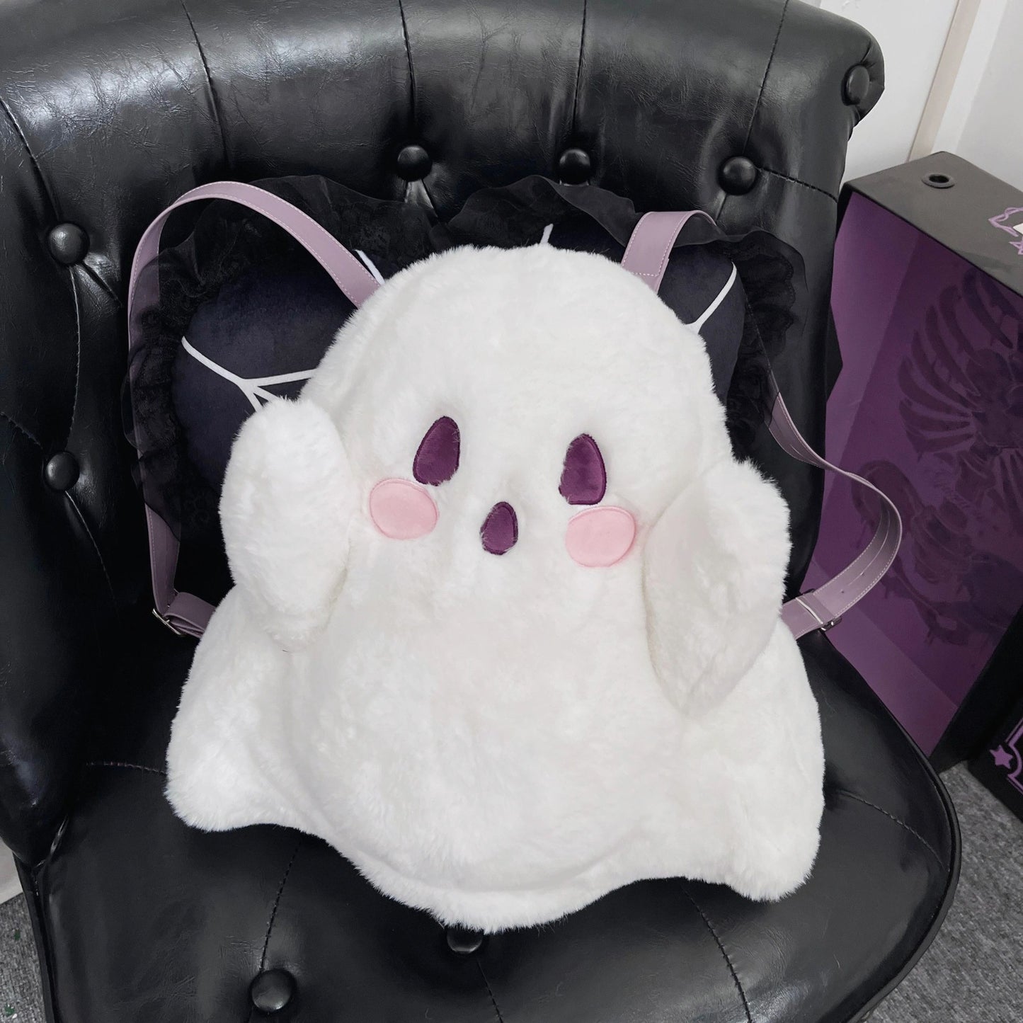 Halloween Cute Ghost Cartoon Backpack Personality Doll Holidays DealSniper.net Milky White