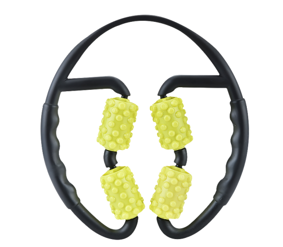 Multifunctional Muscle Massager Relaxation Roller Ring Clamp Yoga Sports dealsniper-net Yellow