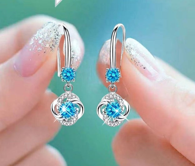 Stud Earrings Four-leaf Clover Personality Super Fairy Ear Hooks Jewelry DealSniper.net