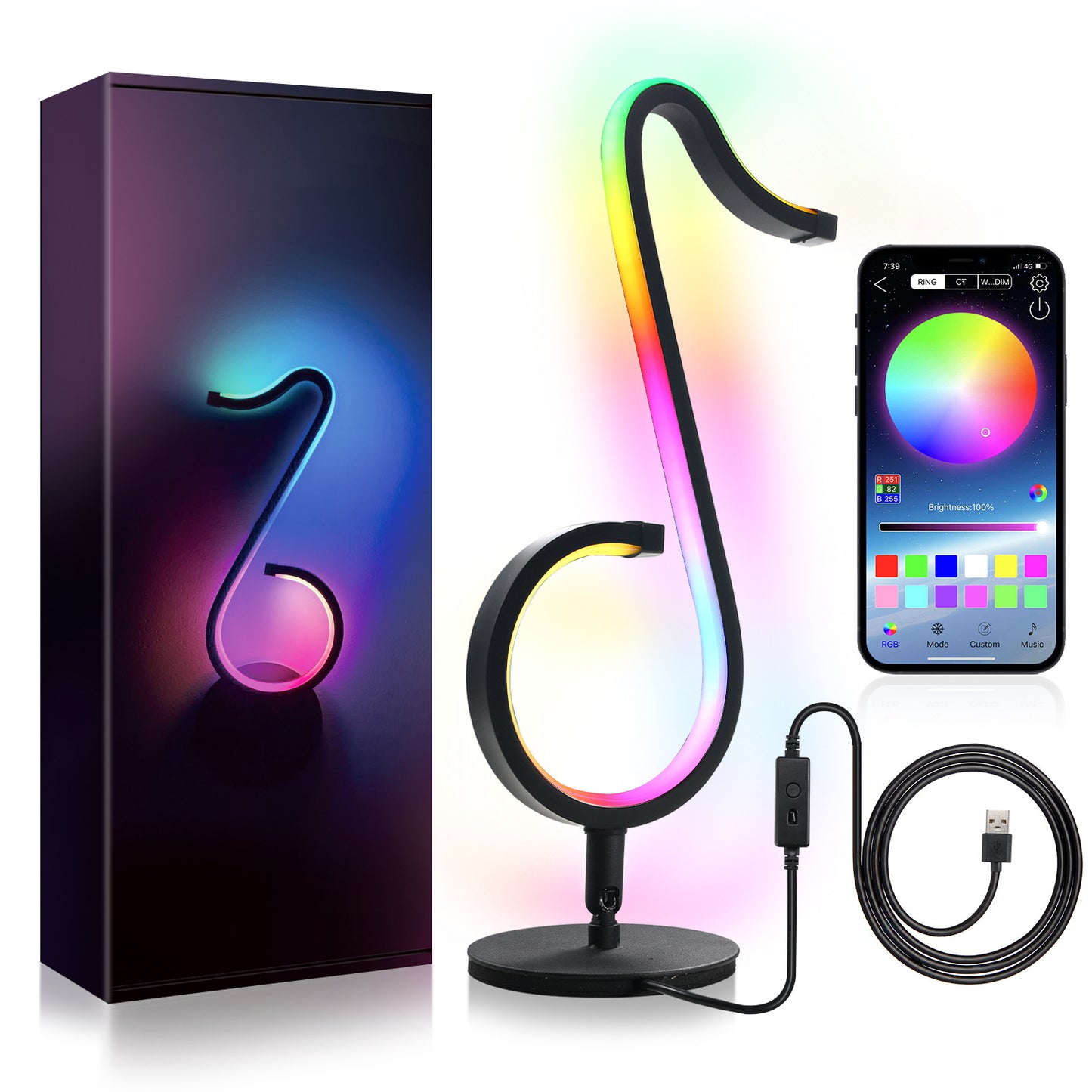 Intelligent APP Remote Control Symphony Atmosphere Light Lamp Home Decor DealSniper.net