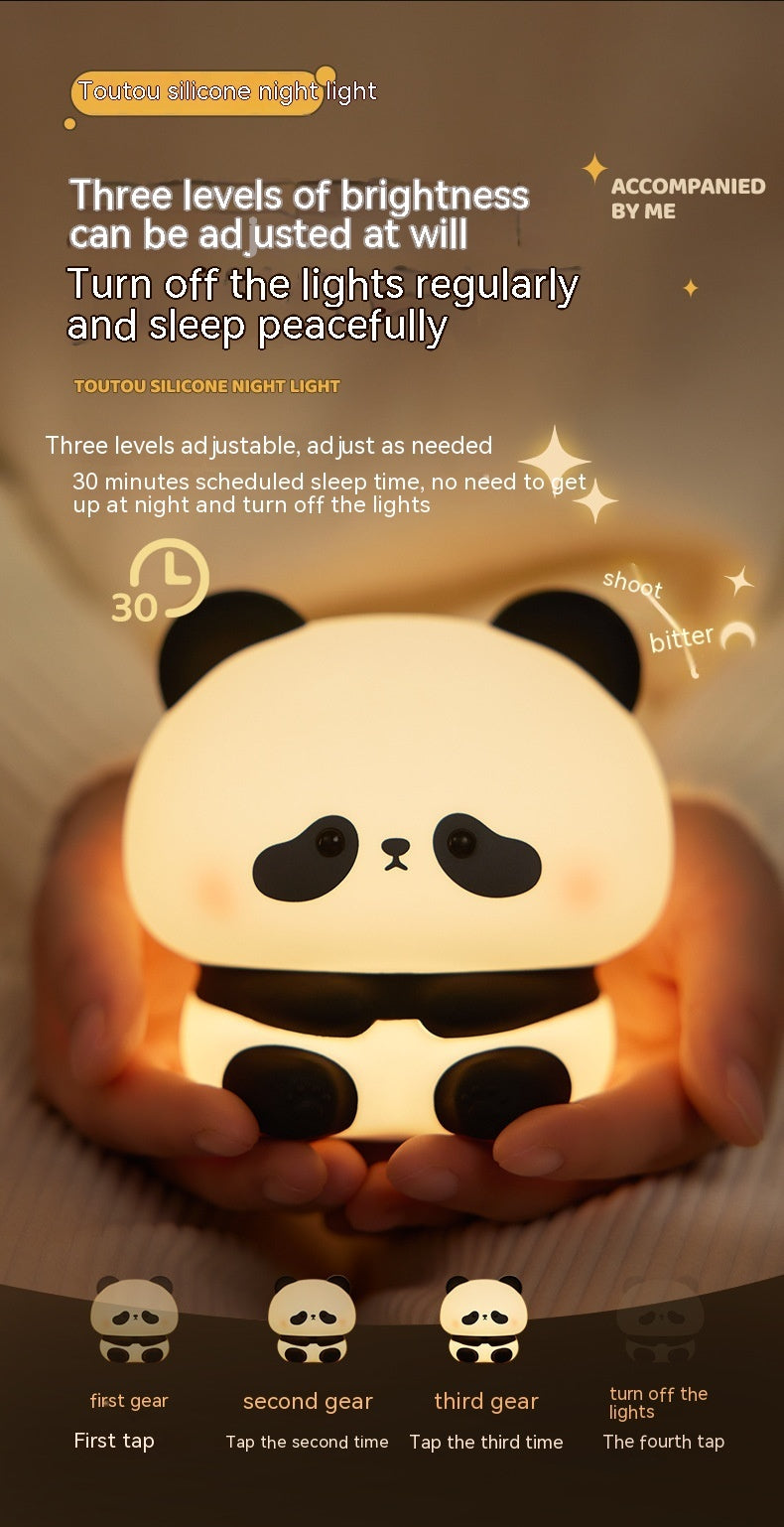 Panda LED Night Light Cute Silicone Night Light Gadgets DealSniper.net
