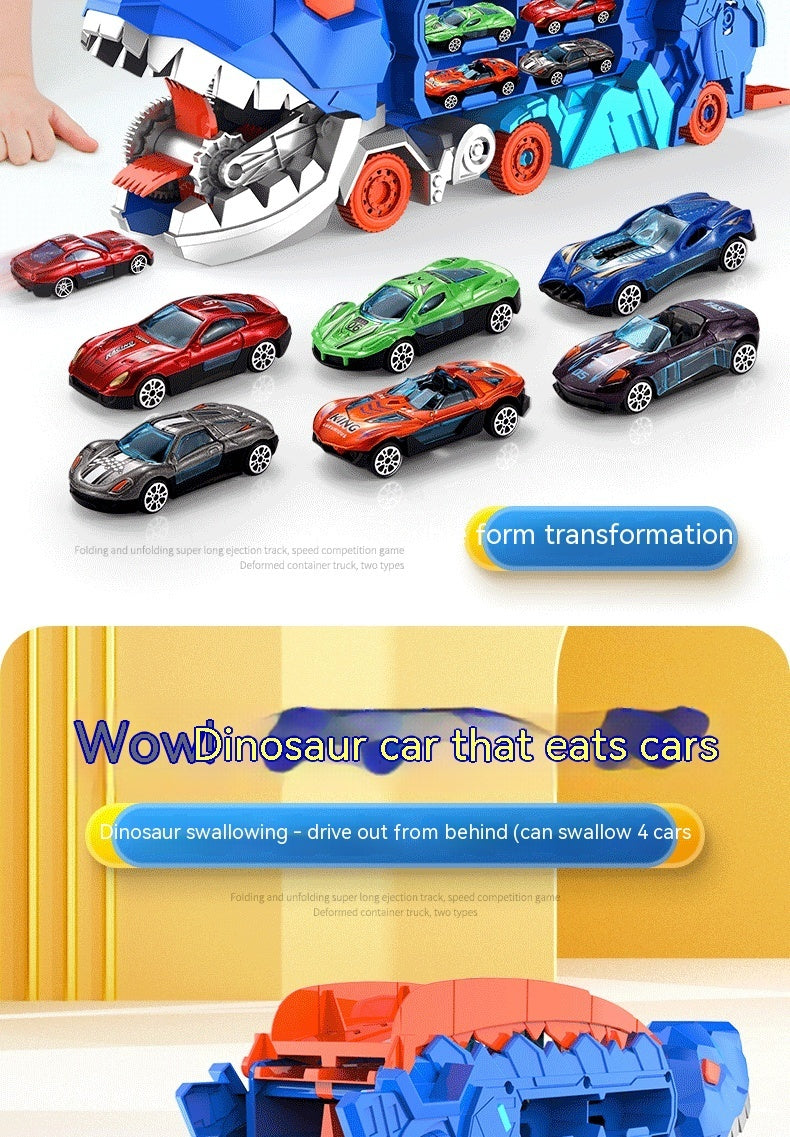 Tyrannosaurus Dinosaur Deformation Track Gliding Car Kids DealSniper.net