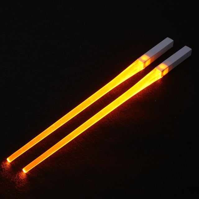 LED Light-emitting Chopsticks Electronics DealSniper.net Yellow 23cm 2PCS