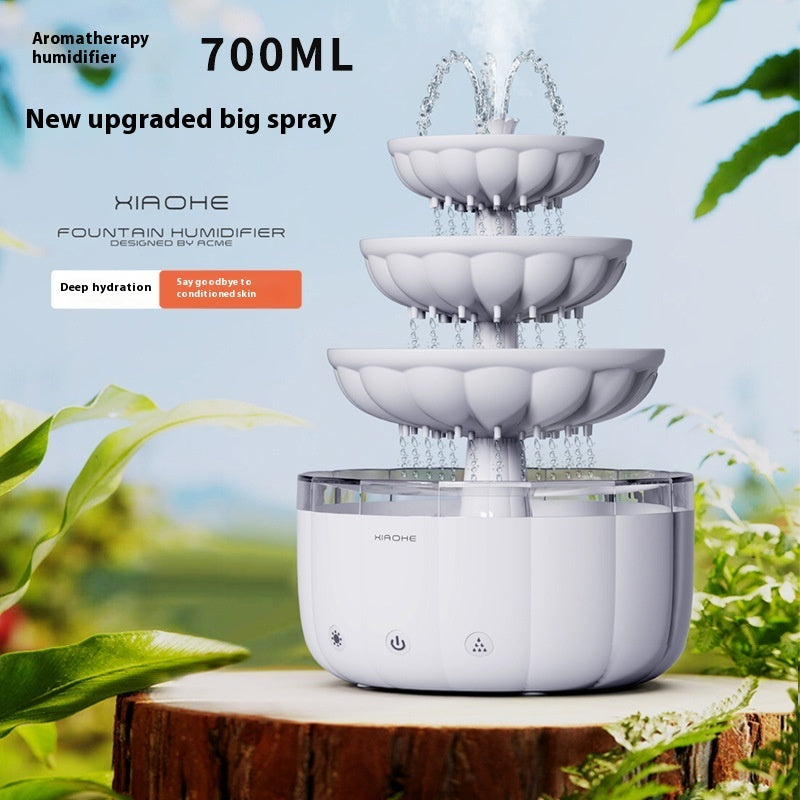 Fountain Water Drop Humidifier Home Office Aroma Diffuser House Gym From House