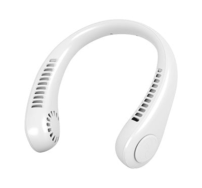 Hanging Neck Fan Portable Cooling Fan USB Leafless 360 Degree Neckband Fan 78 Surround Air Outlets 4000Mah Rechargeable Gadgets DealSniper.net White