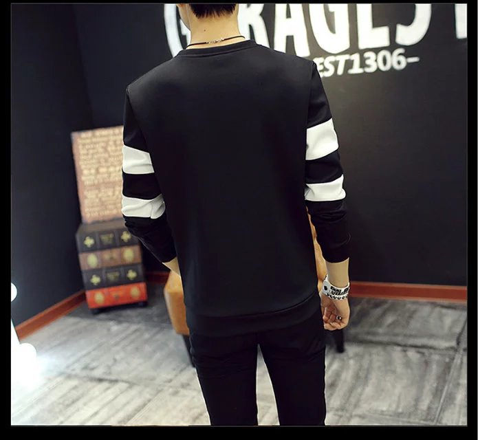 Long sleeve stitching bottoming shirt Men DealSniper.net