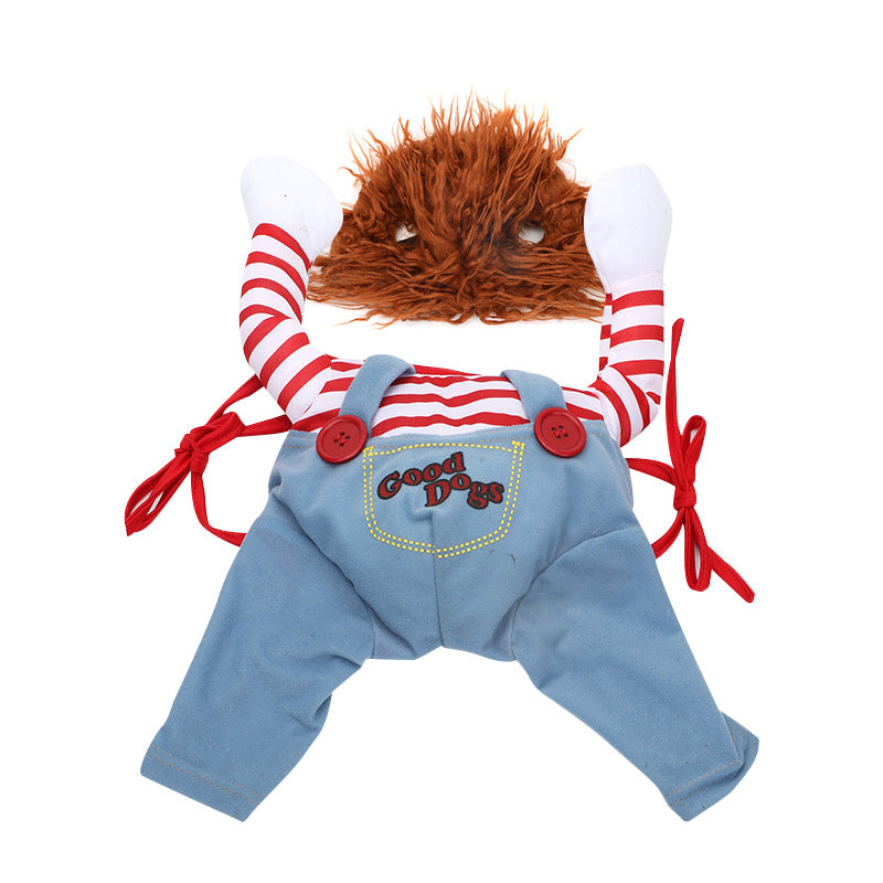 Halloween Pet Costume Pet Dog Funny Clothes Adjustable Dog Cosplay Costume Scary Costume Party Gatherings Deals DealSniper.net