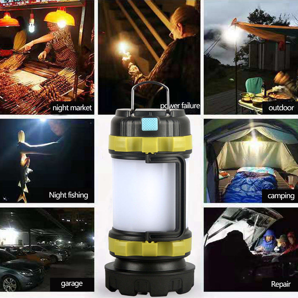 Outdoor Emergency Camping Light Flashlight Rechargeable Battery Power Bank Outdoor DealSniper.net