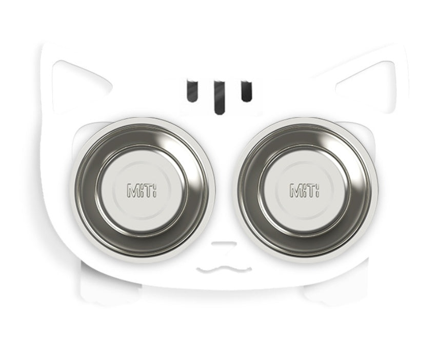 Anti-falling Cat Dog Feeding Water Bowl Pets DealSniper.net White Style2