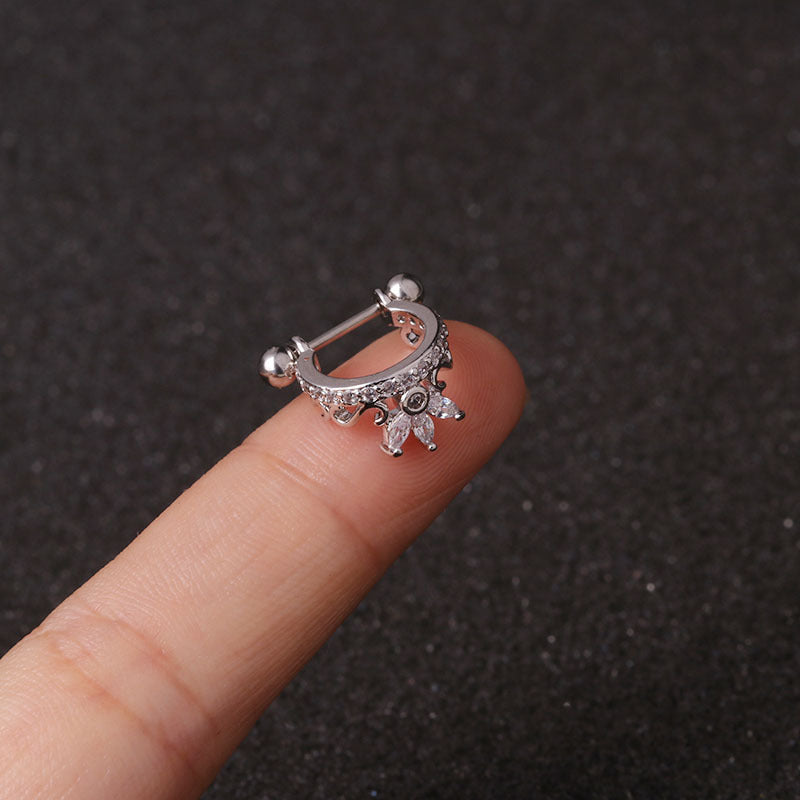 Ladies New Stainless Steel Screw Stud Earrings Jewelry Gym From House Silver 2style