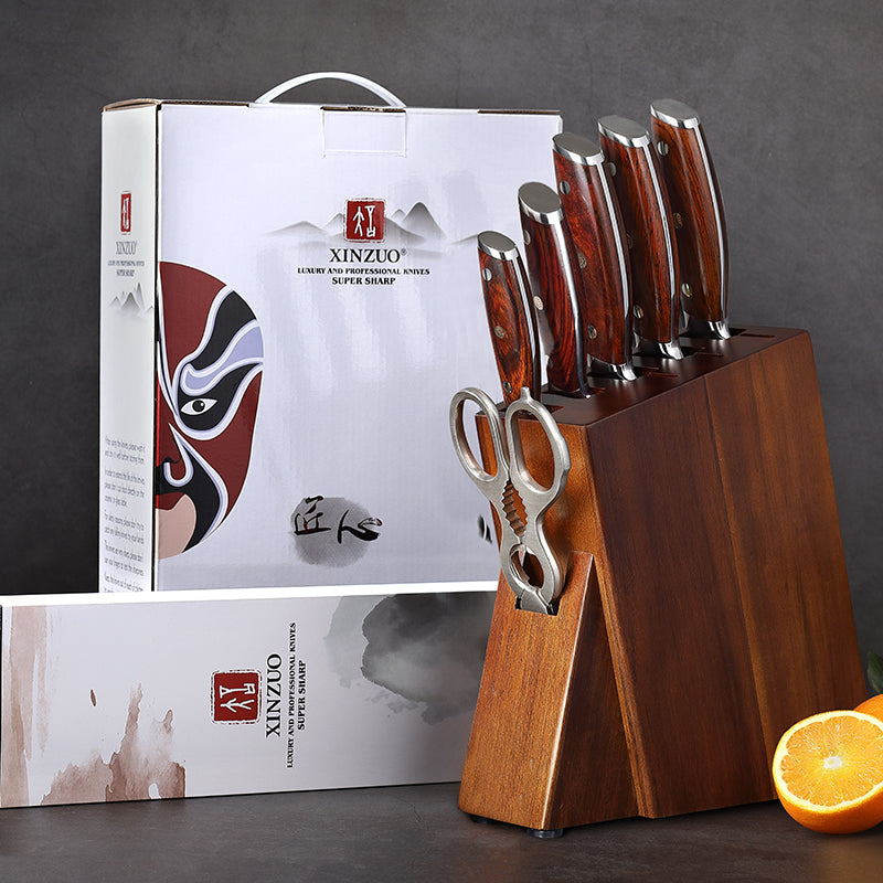 Seven-piece Damascus Kitchen Knife Set Kitchen DealSniper.net
