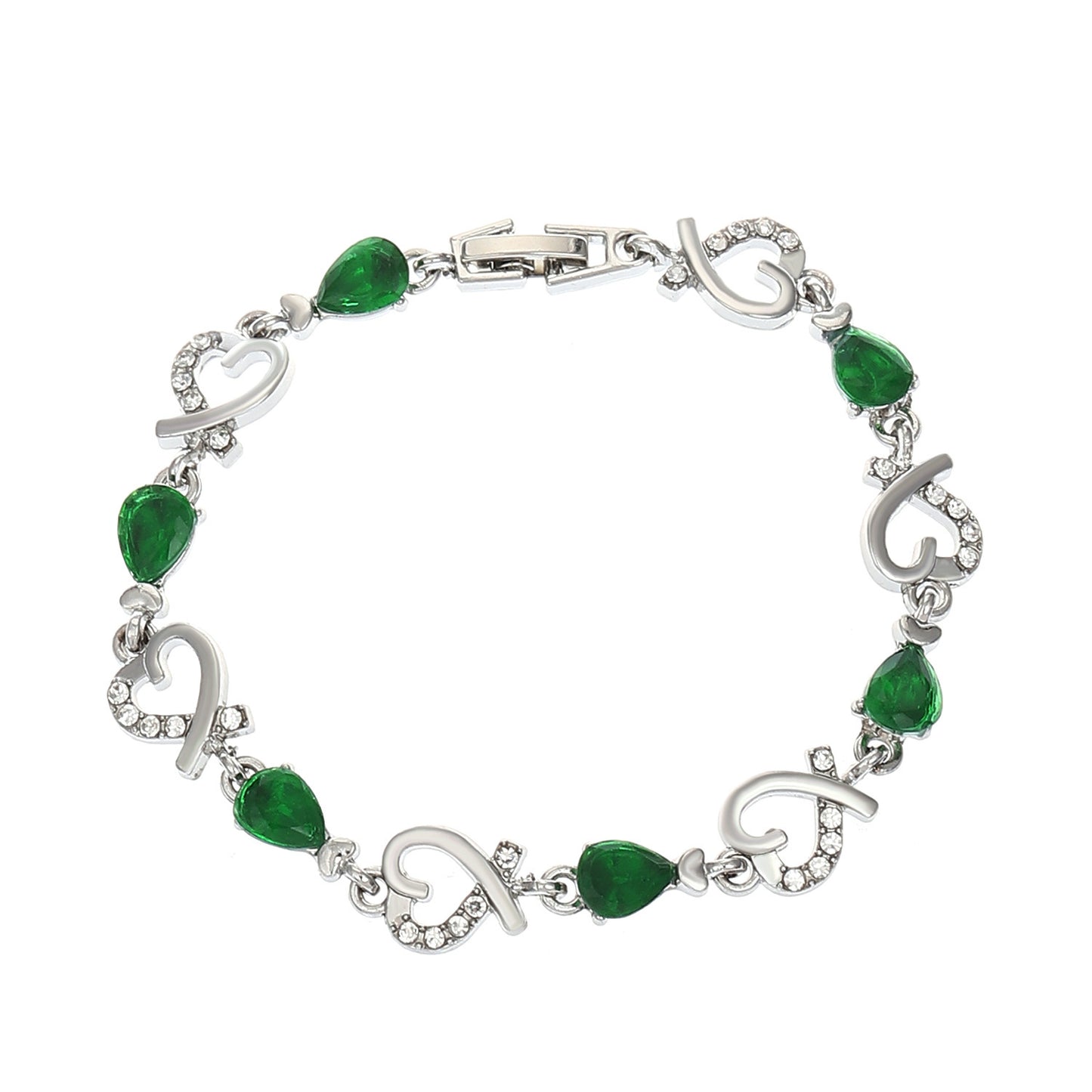 Hollow Love Bracelet With Rhinestones Fashion Jewelry DealSniper.net Style6