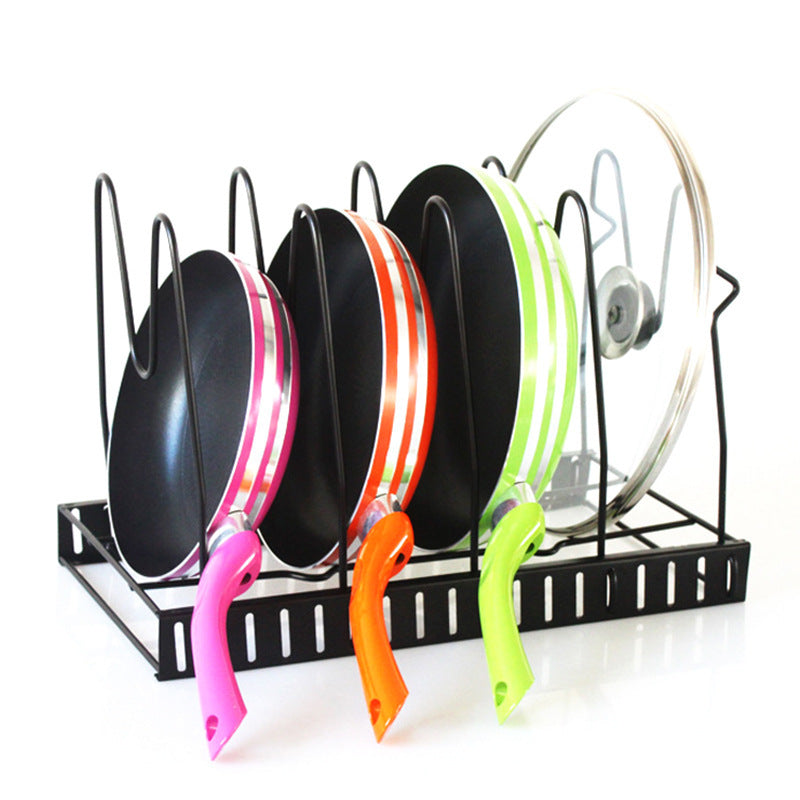 Multi-Layer Extendable Metal Pot Shelf Rack Pan Kitchen Kitchen DealSniper.net