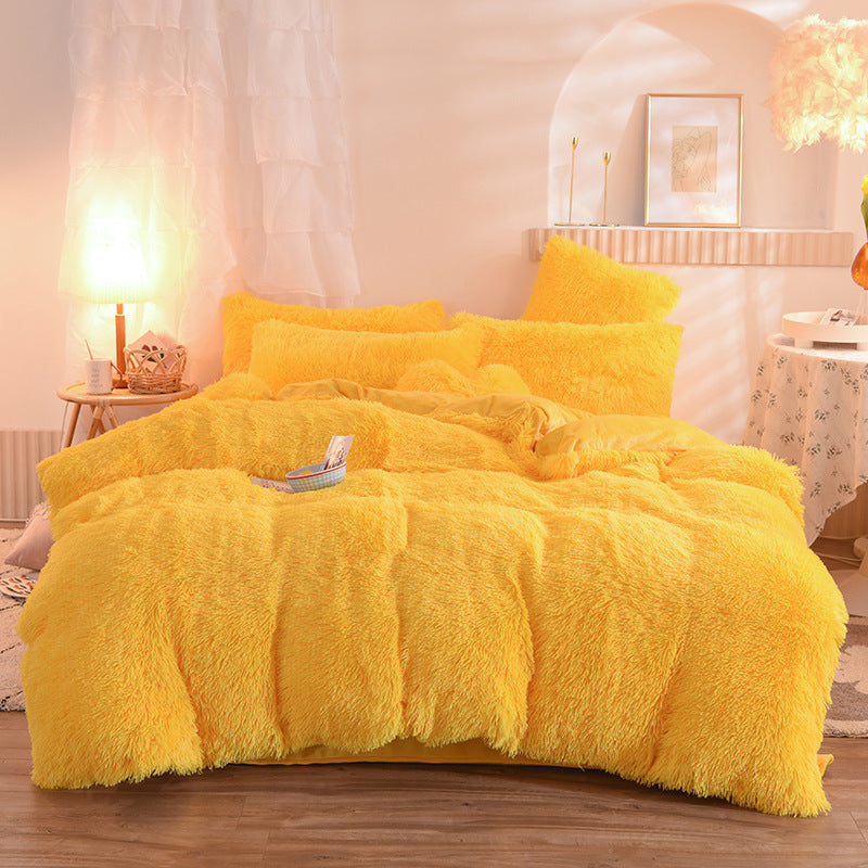 Luxury Thick Fleece Duvet Cover Winter Warm Bed Quilt Cover House DealSniper.net