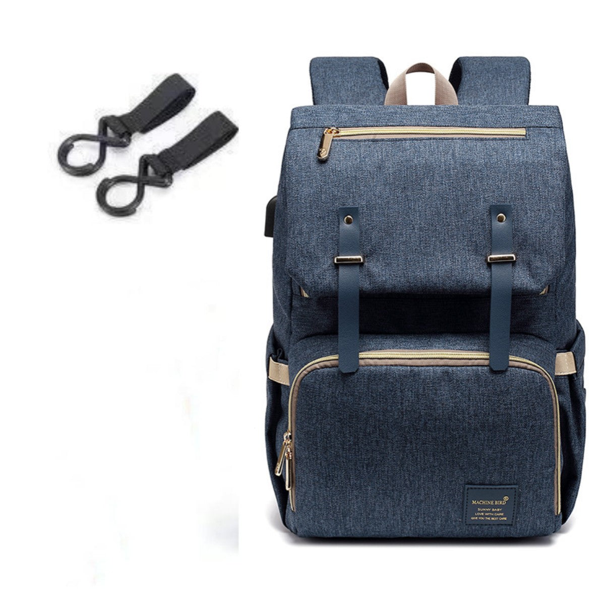 Diaper Mummy Daddy Backpack Baby Stroller Bag Women DealSniper.net Navy blue