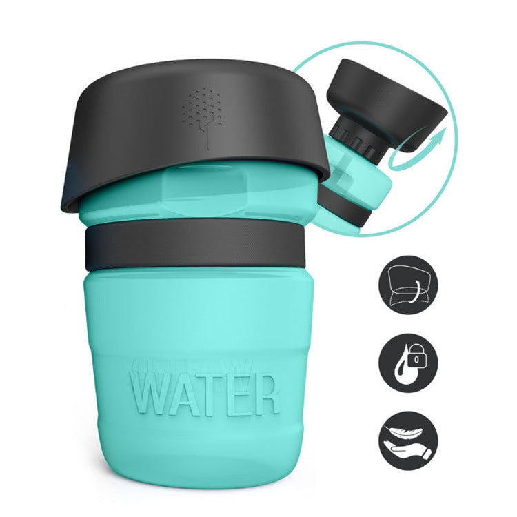 Dog Travel Portable Water Bottle Pets Gym From House Tiffany blue 520ML