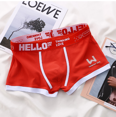 Men's Boxers Trendy Breathable Contrast Color Men DealSniper.net Orange L