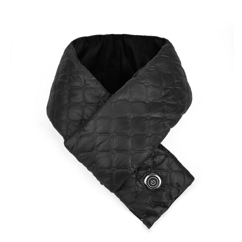 Electric Heating Scarf 3 Gear Heating Pads Outdoor Men DealSniper.net Black Scarf 14X100CM