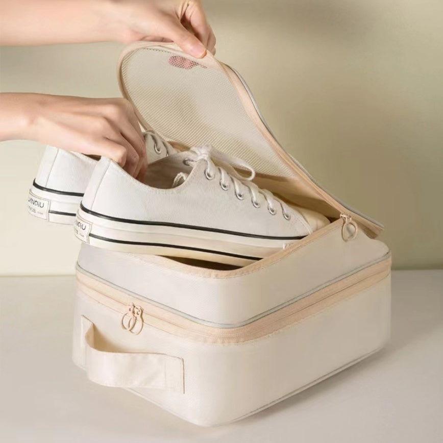 Travel Storage Three-layer Shoe Bag Thickened Oxford Cloth Shoe Bag House DealSniper.net