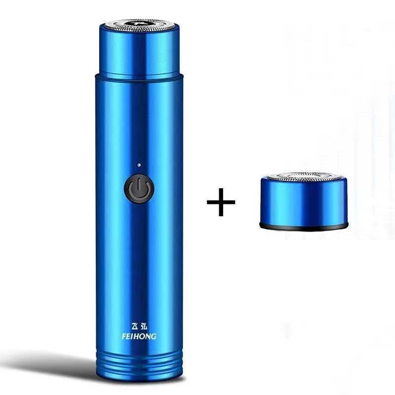 Mini Electric Shaver Portable Car Rechargeable Shaver Deals DealSniper.net Blue with spare head USB