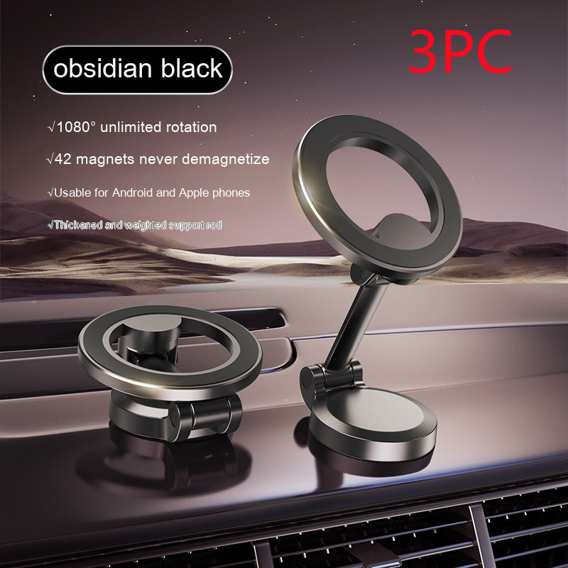 Magnetic Car Phone Mount All-Metal Foldable Phone Holder For Car Gadgets DealSniper.net Updated version 3PCS