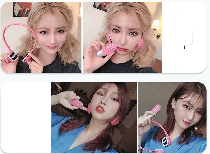 Micro Current Face Smart Lazy Face Slimming Artifact Health dealsniper-net Pink USB