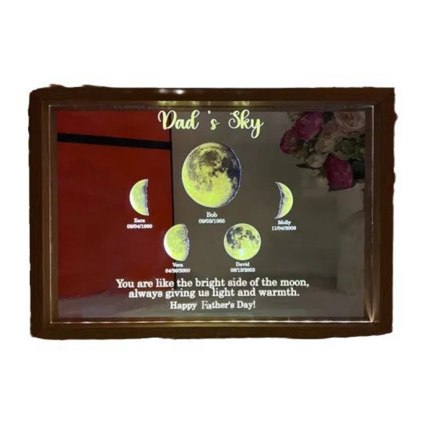 Moon Phase Transparent Luminous Ornament Home Decor DealSniper.net