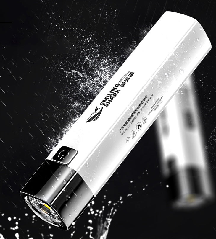 ABS Strong Flashlight Charging Outdoor Household Lighting Outdoor DealSniper.net
