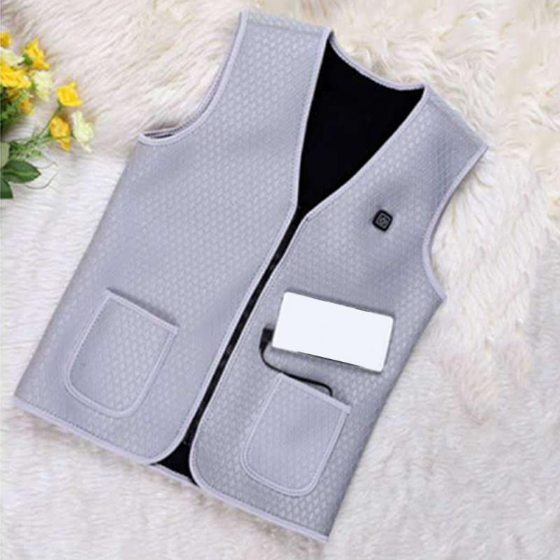 Outdoor Riding Skiing Fishing Electric Heated Vest Outdoor DealSniper.net Gray 3XL