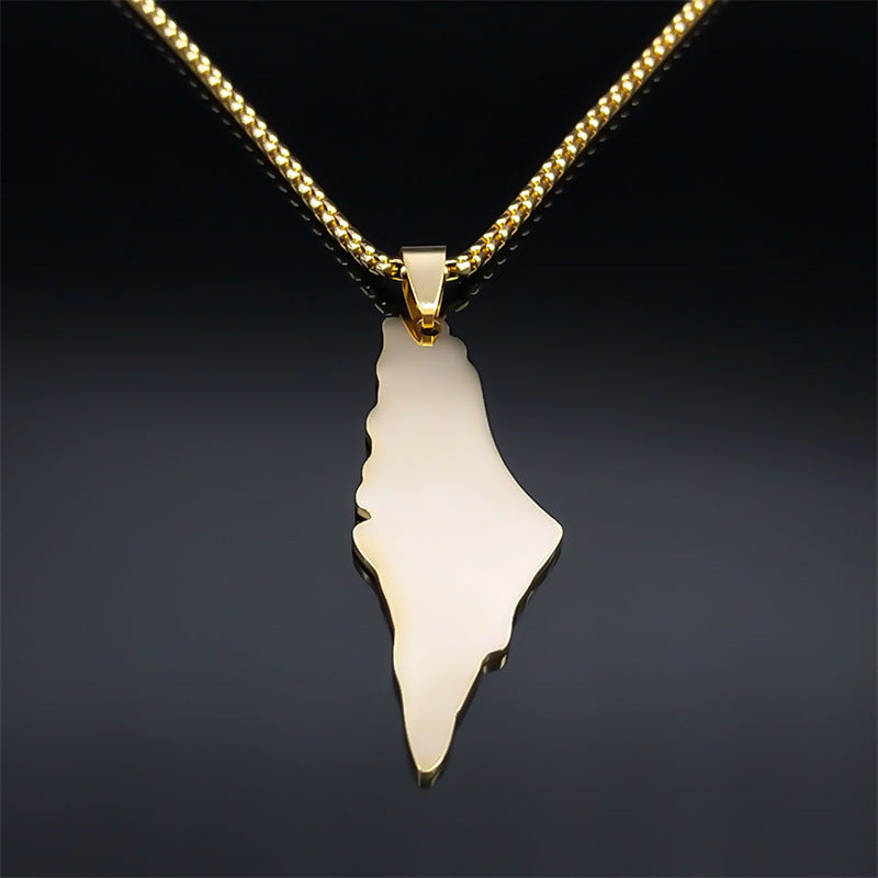 Palestine Israel Map Pendant Necklaces Jewelry DealSniper.net