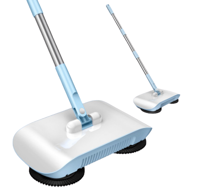 Hand Push Sweeper Household Broom Dustpan Mop Floor All-in-one Machine Gift Mop Sweeper Electronic dealsniper-net Blue